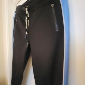 Karl Lagerfeld Black w/ Blue Stripe Joggers